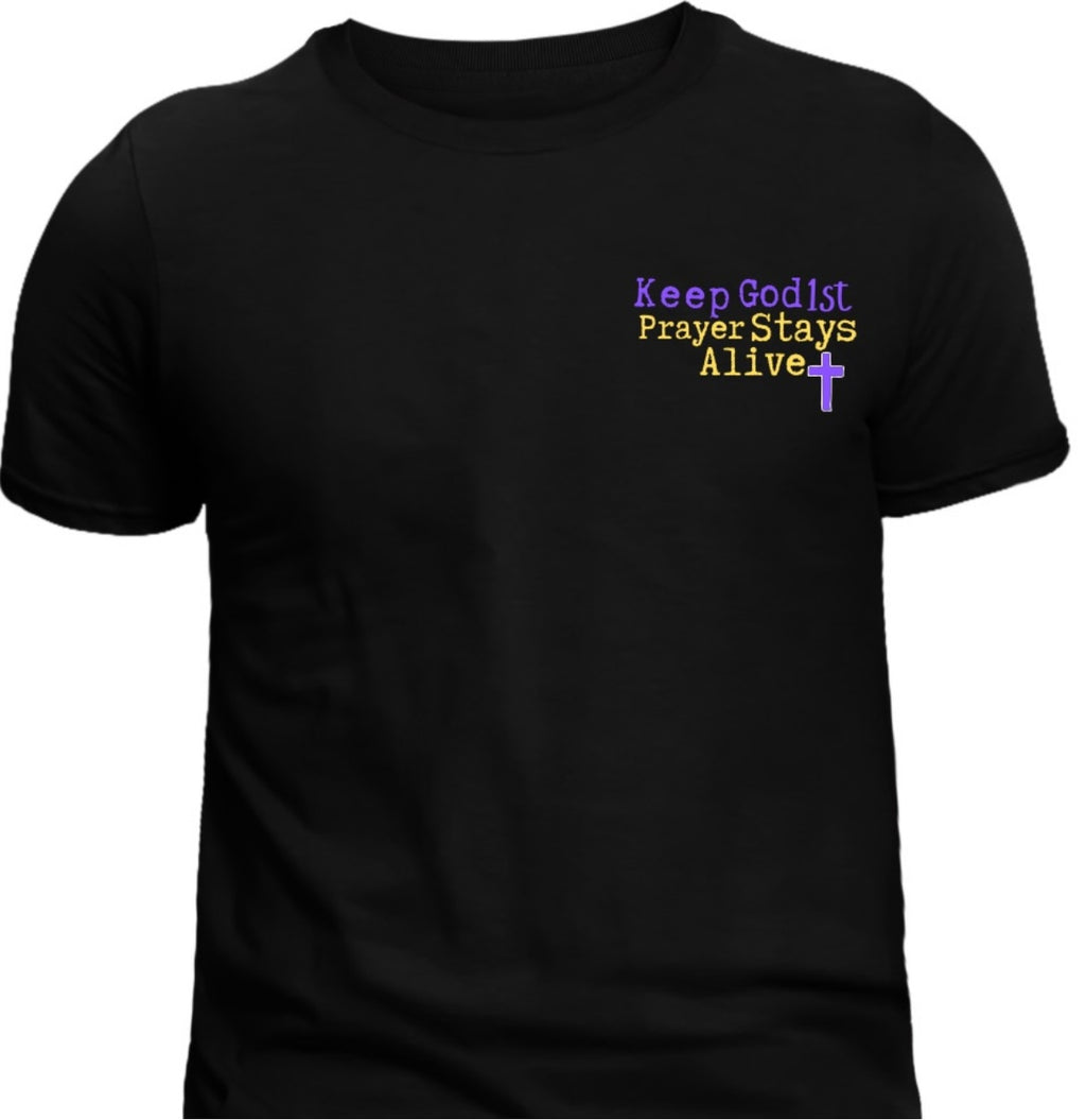 "Keep God First" t-shirts