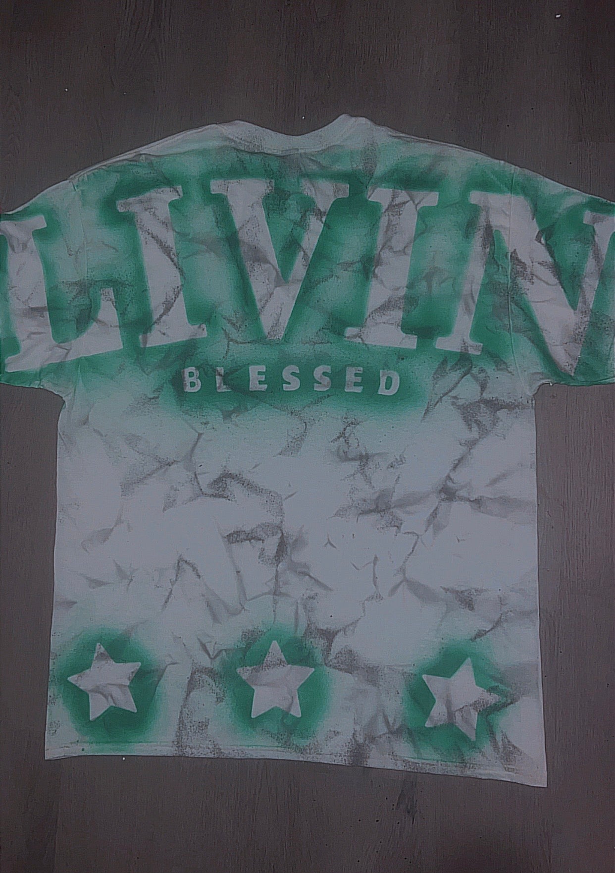 "Livin Blessed" Short Sleeve Mash-Up t-shirt