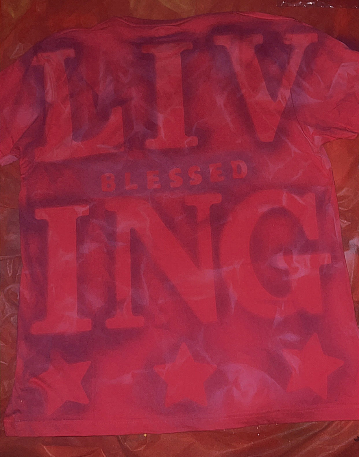 Pink "Living Blessed" t-shirt