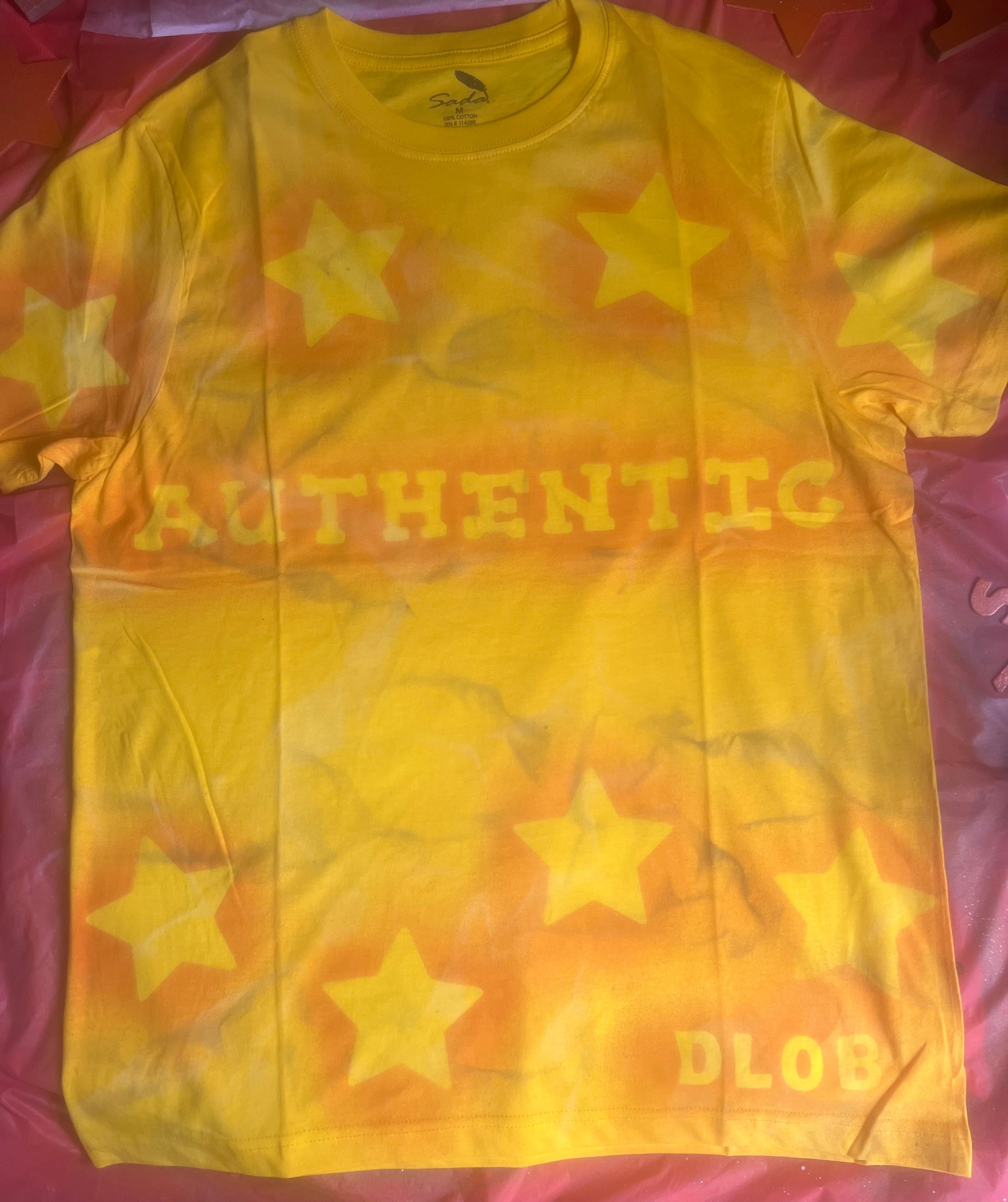 Yellow "Living Blessed' t-shirt