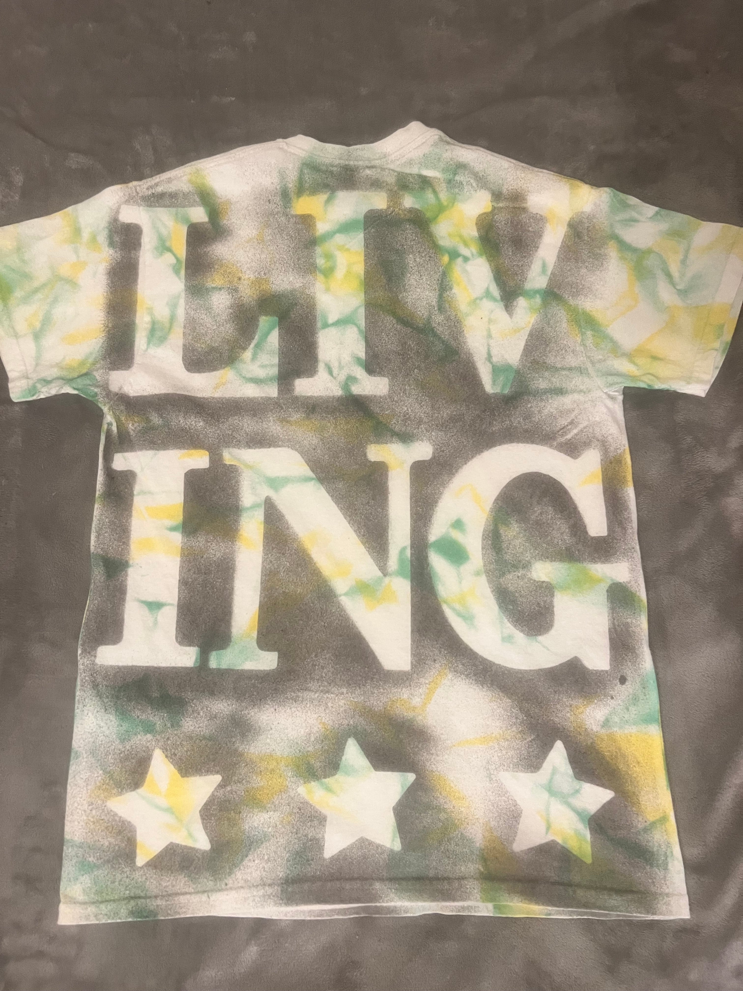 Green & Yellow "Authentic Living" Tee