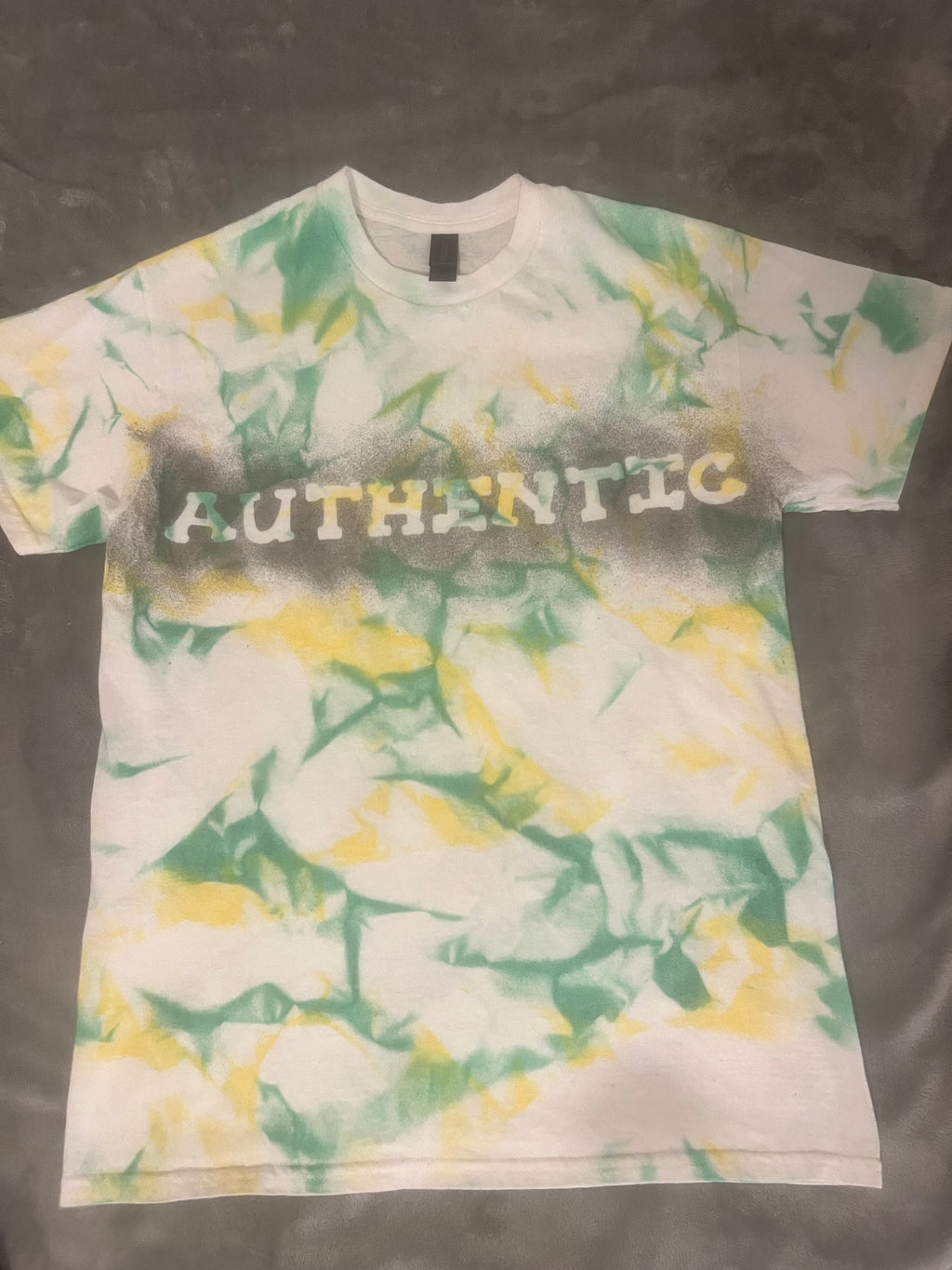 Green & Yellow "Authentic Living" Tee