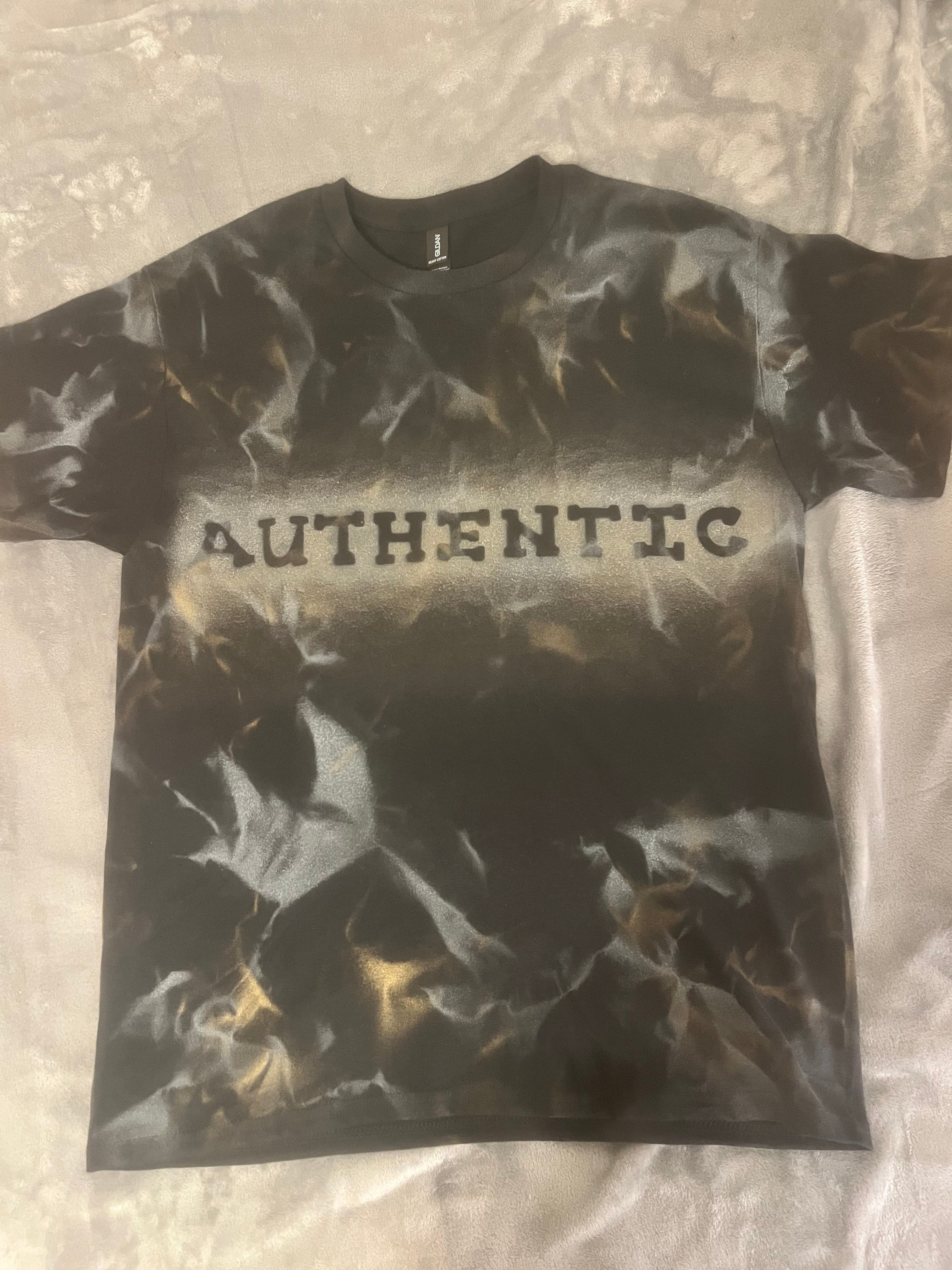 Black "Authentic Living" t-shirt