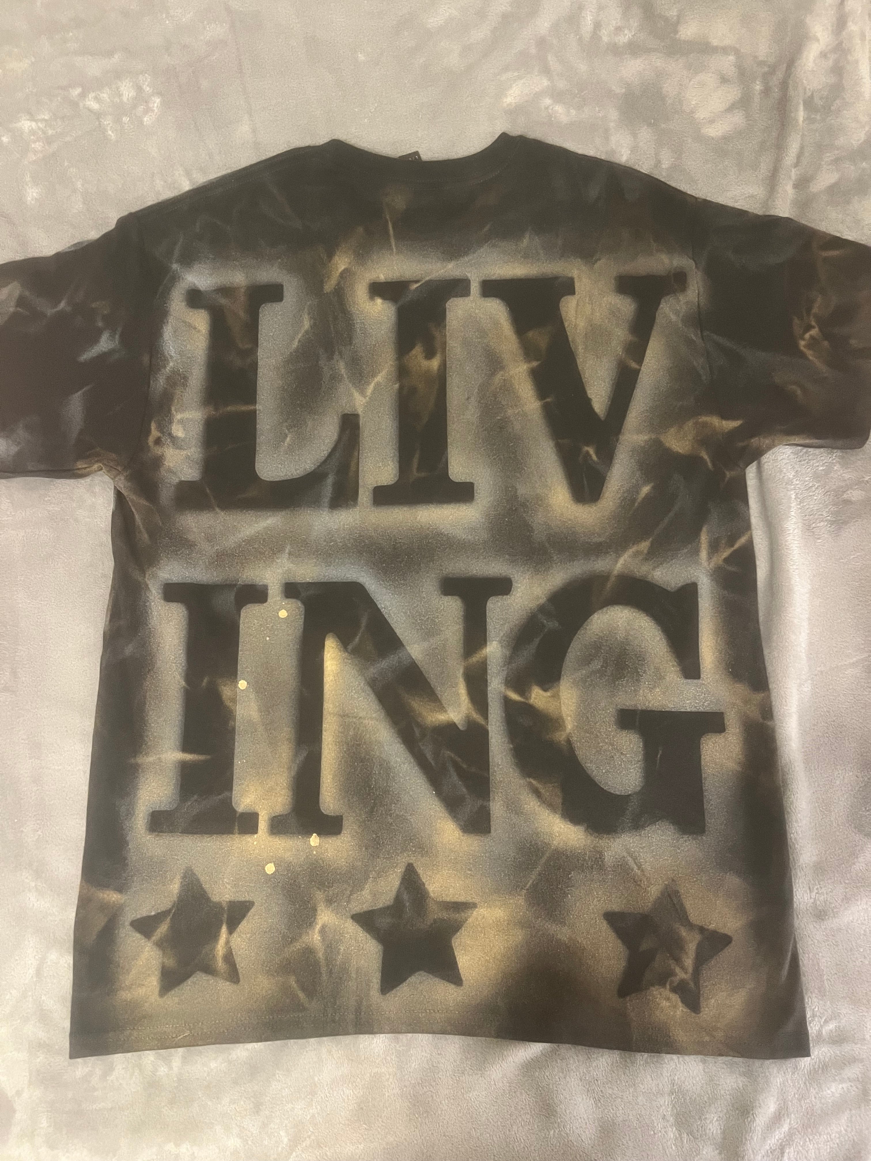 Black "Authentic Living" t-shirt