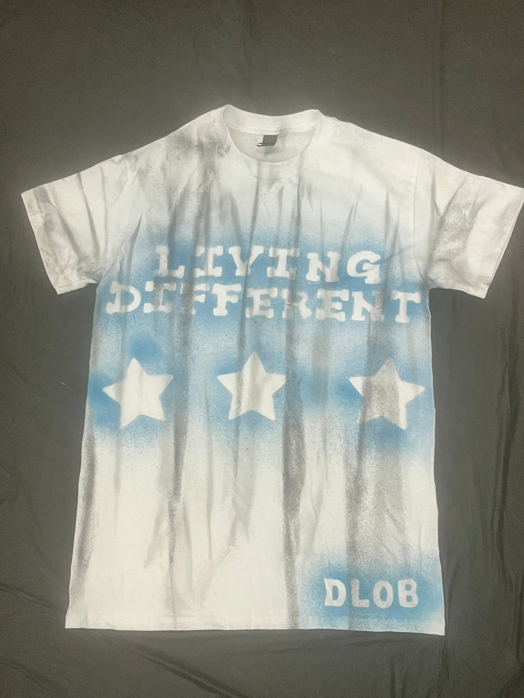 Camiseta "Livin Blessed" de manga corta con diseño combinado